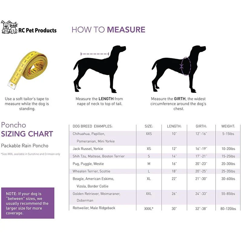 RC Pet Packable Rain Poncho - Image 21
