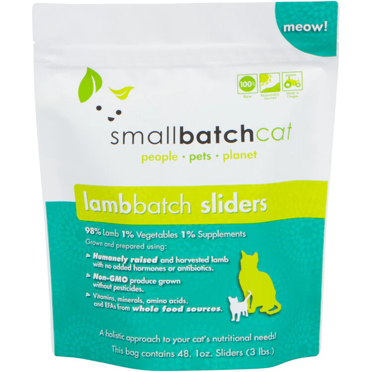 Small Batch Cat Raw Frozen Lamb Sliders 3 Lb. - Image 2