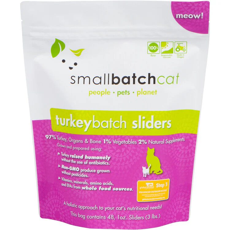 Small Batch Cat Raw Frozen Turkey Sliders 3 Lb. - Image 2