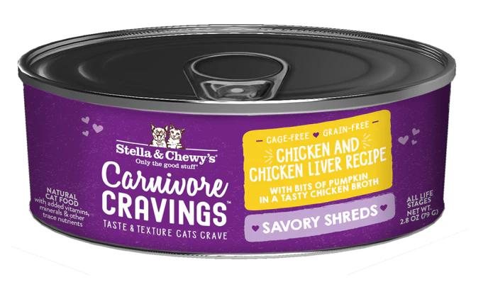 Stella & Chewy's Cat Carnivore Cravings Savory Shreds Chicken & Chicken Liver - Image 2