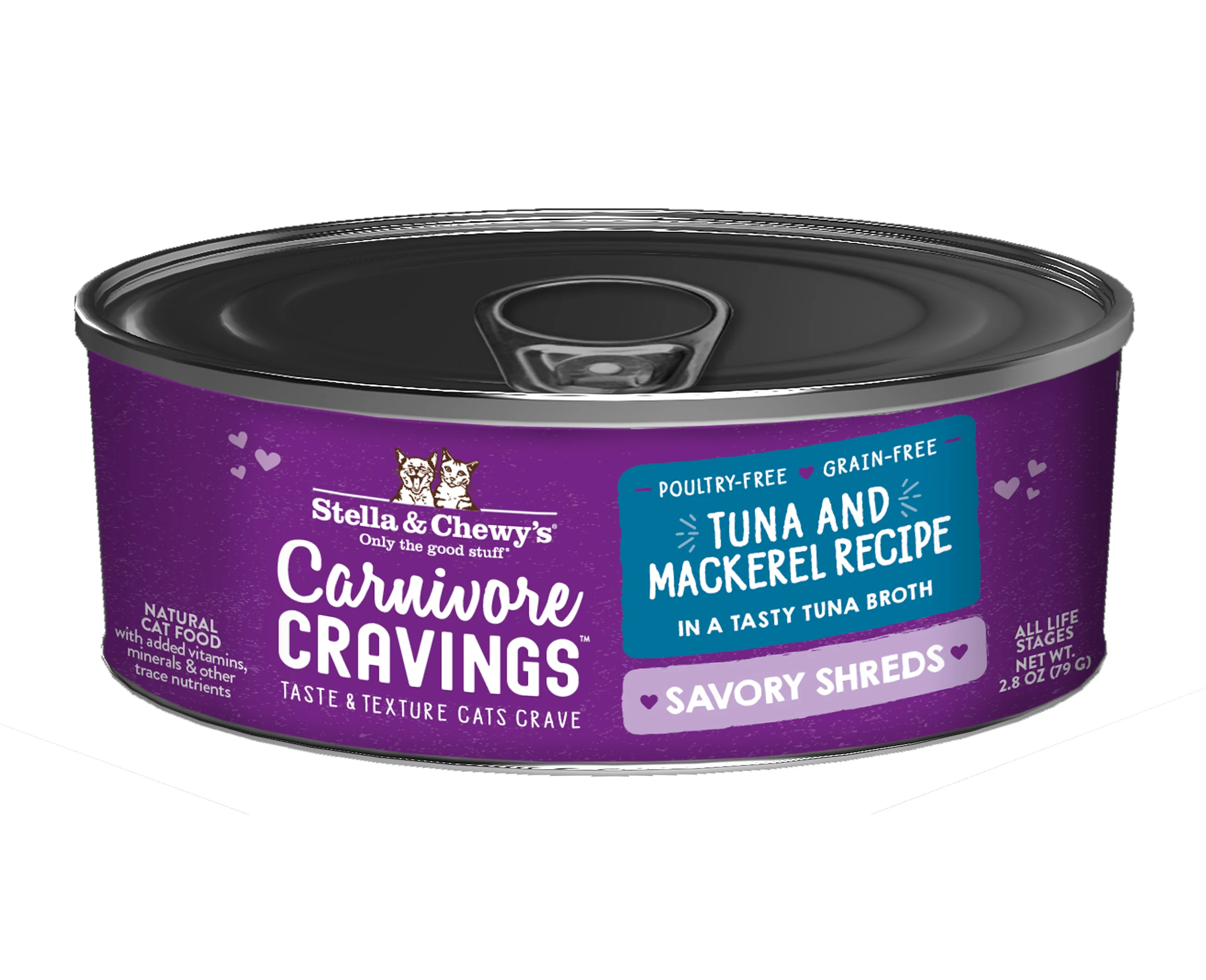 Stella & Chewy's Cat Carnivore Cravings Savory Shreds Tuna & Mackerel - Image 2