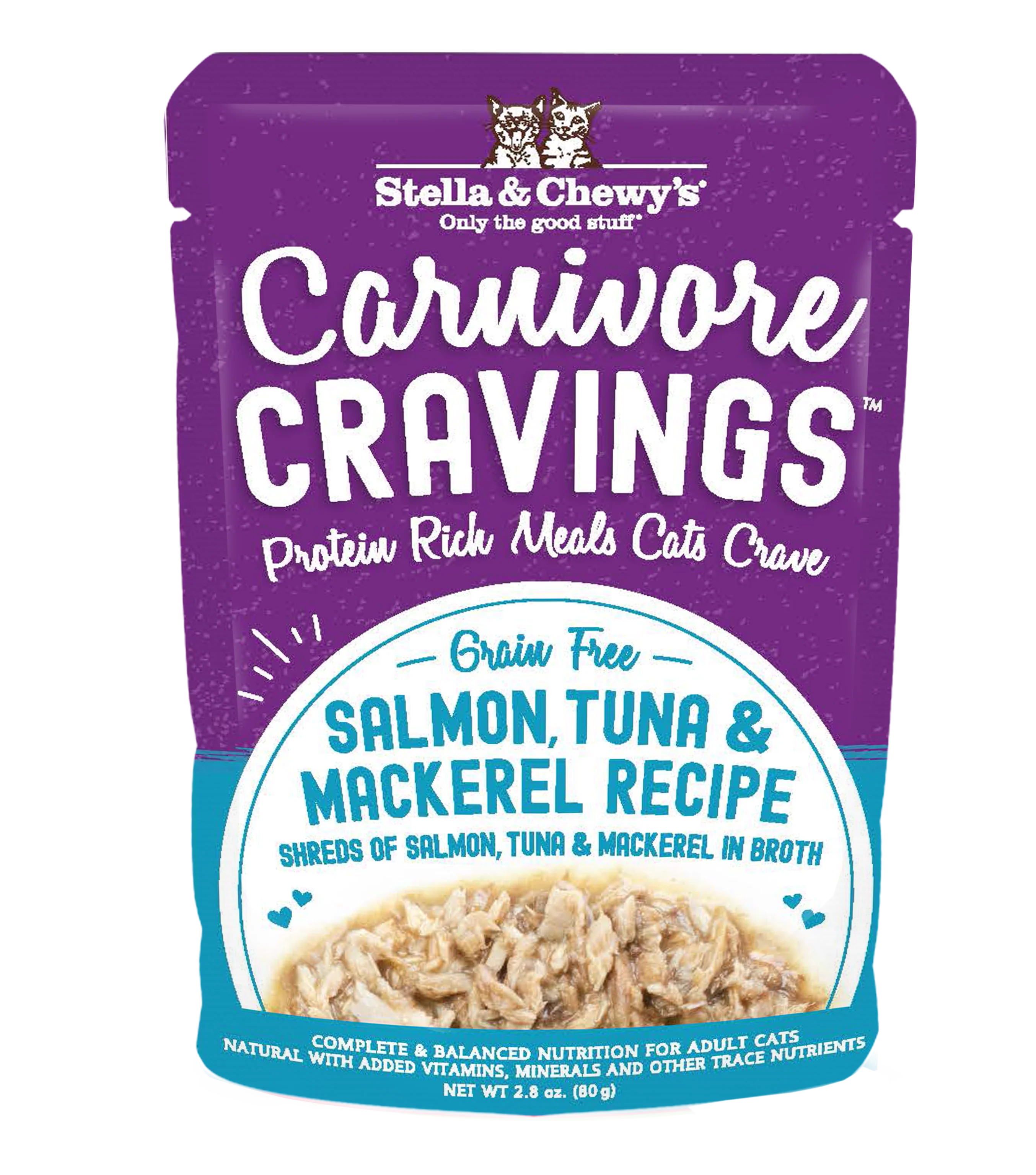 Stella & Chewy's Cat Carnivore Cravings Salmon, Tuna & Mackerel Pouch - Image 4