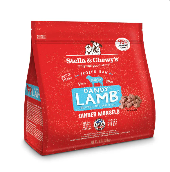 Stella & Chewy's Dog Raw Frozen Super Lamb Morsels 4 lbs. - Image 3