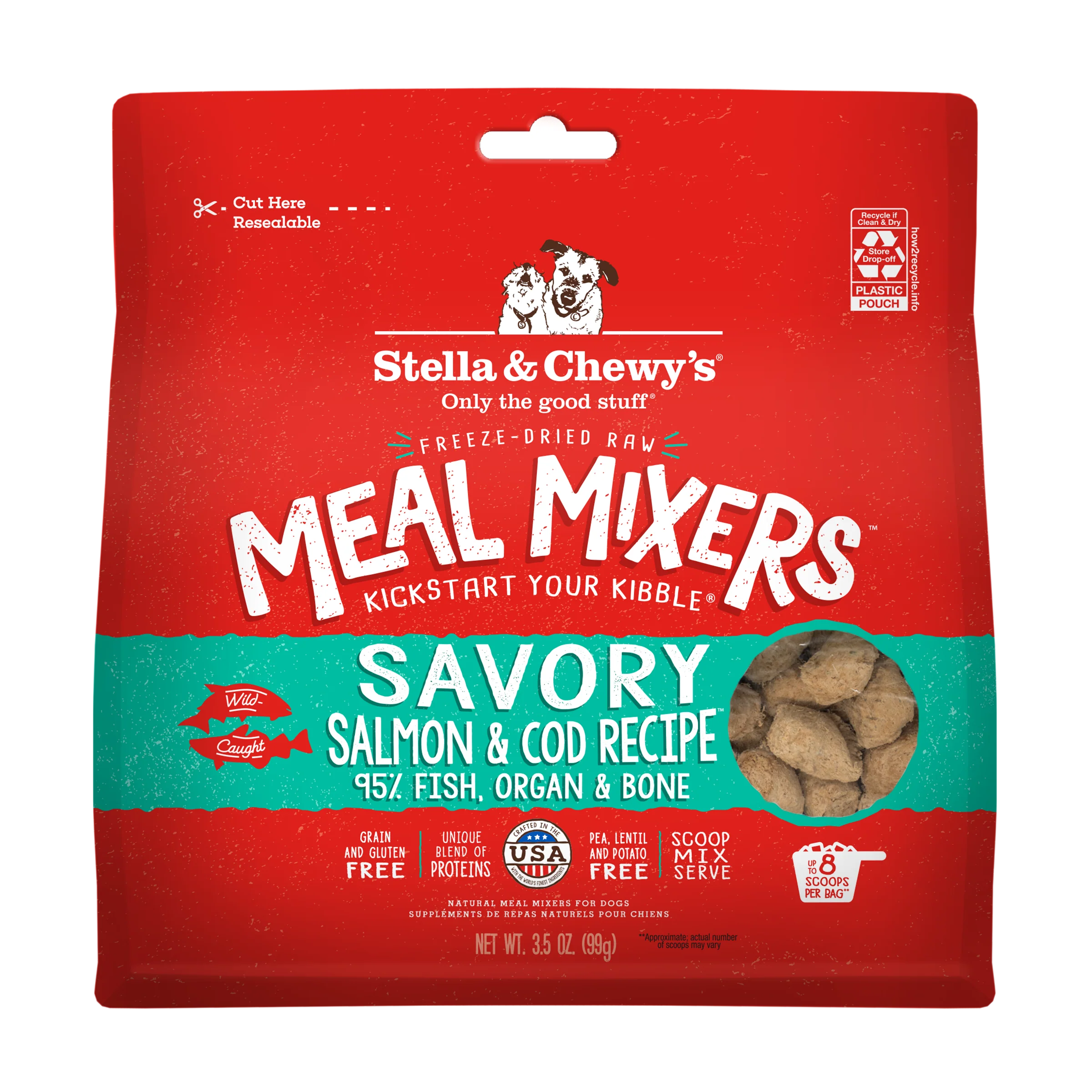 Stella & Chewy's Freeze-Dried Meal Mixers Savory Salmon & Cod - Image 2