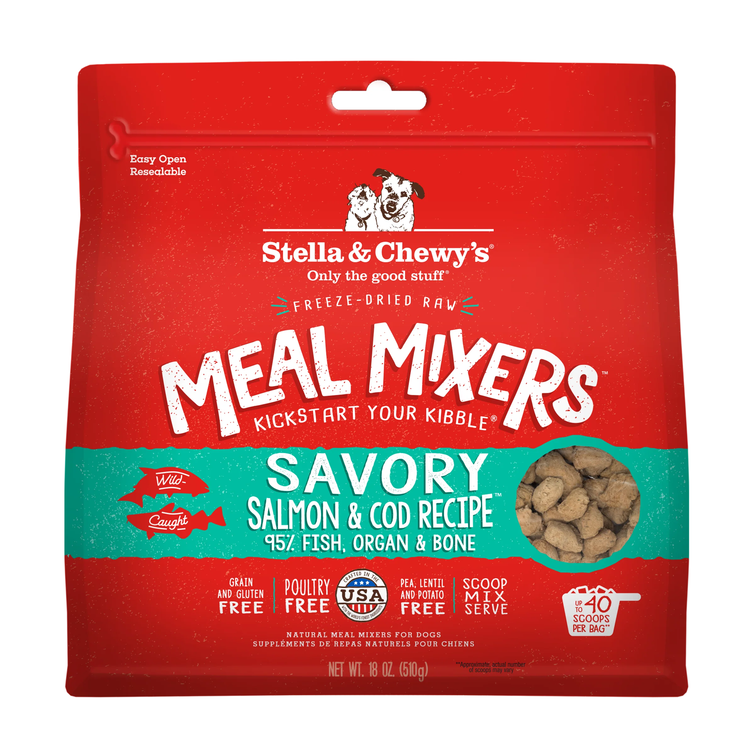 Stella & Chewy's Freeze-Dried Meal Mixers Savory Salmon & Cod - Image 3