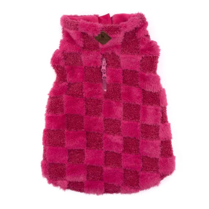 The Worthy Dog Fur Check Zip Pullover - Image 2