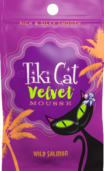 Tiki Cat Velvet Mousse Salmon Pouch - Image 3