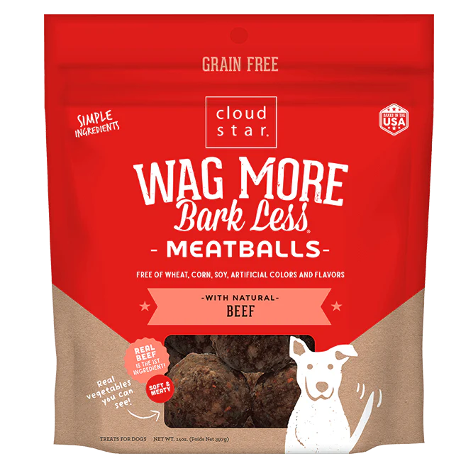 Wag More Bark Less Grain-Free Meatballs Beef 14 oz. - Image 2