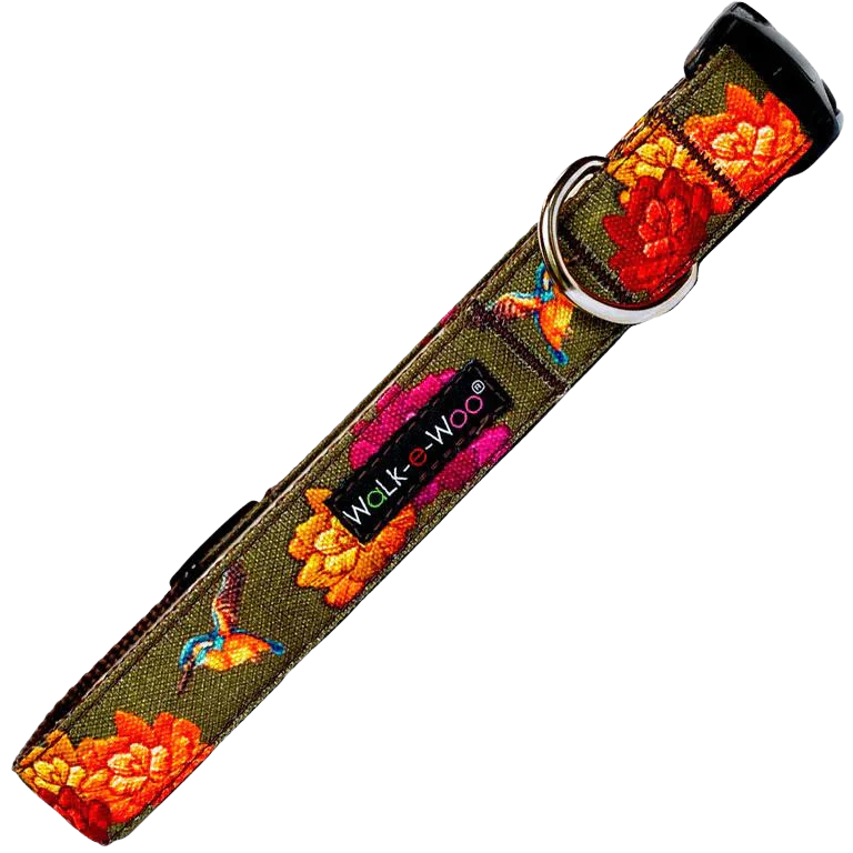 Walk-e-Woo Hummingbird Flowers Collar - Image 2