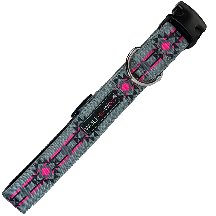 Walk-e-Woo Pow Wow Pink Collar - Image 5
