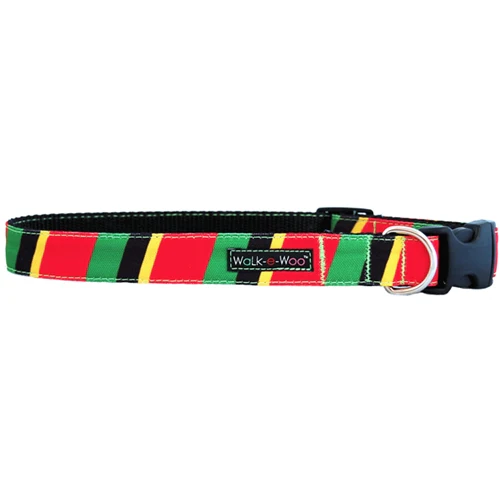 Walk-e-Woo Rasta Stripes Collar - Image 8