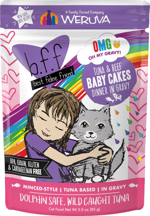 Weruva BFF OMG Tuna & Beef Baby Cakes Pouch - Image 3