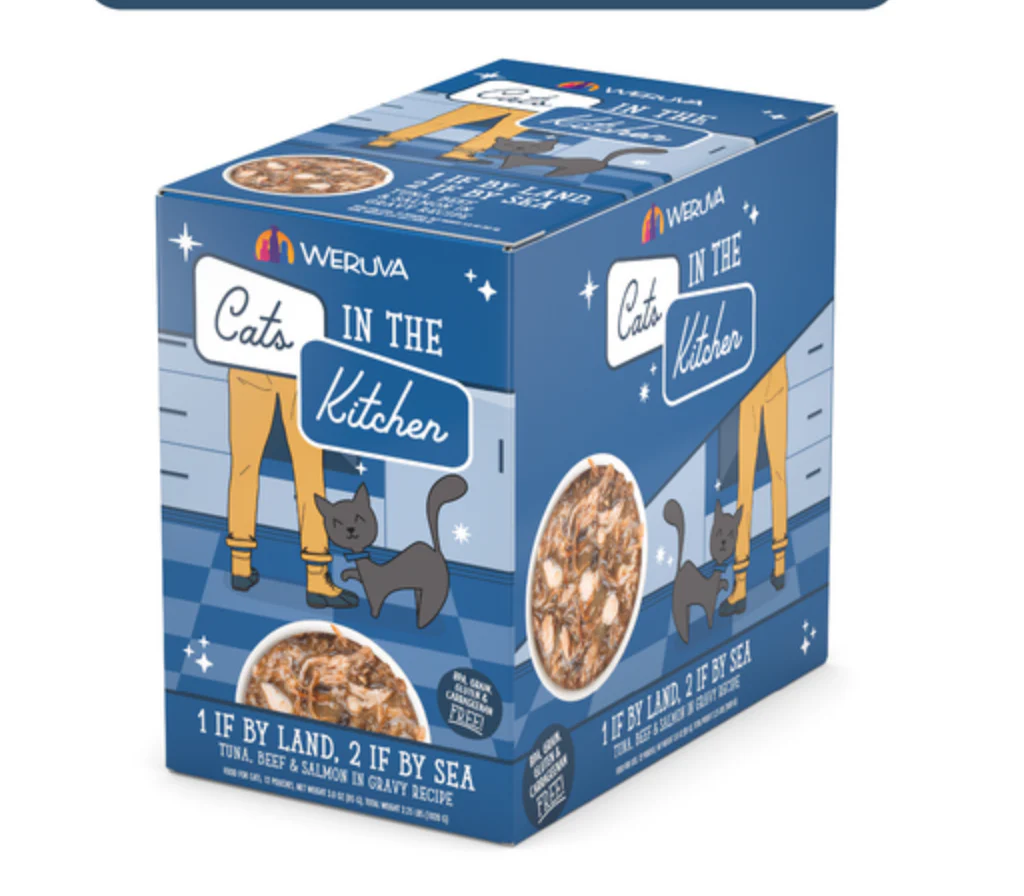 Weruva Cats in the Kitchen 1 If By Land, 2 If By Sea Tuna, Beef & Salmon Pouch - Image 5