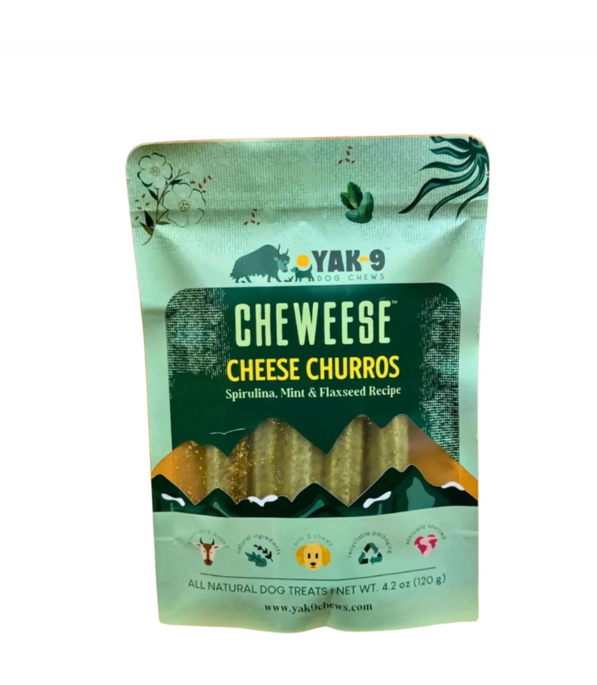 Yak-9 Cheweese Mint, Flaxseed, Spirulina Churros 4.2 oz