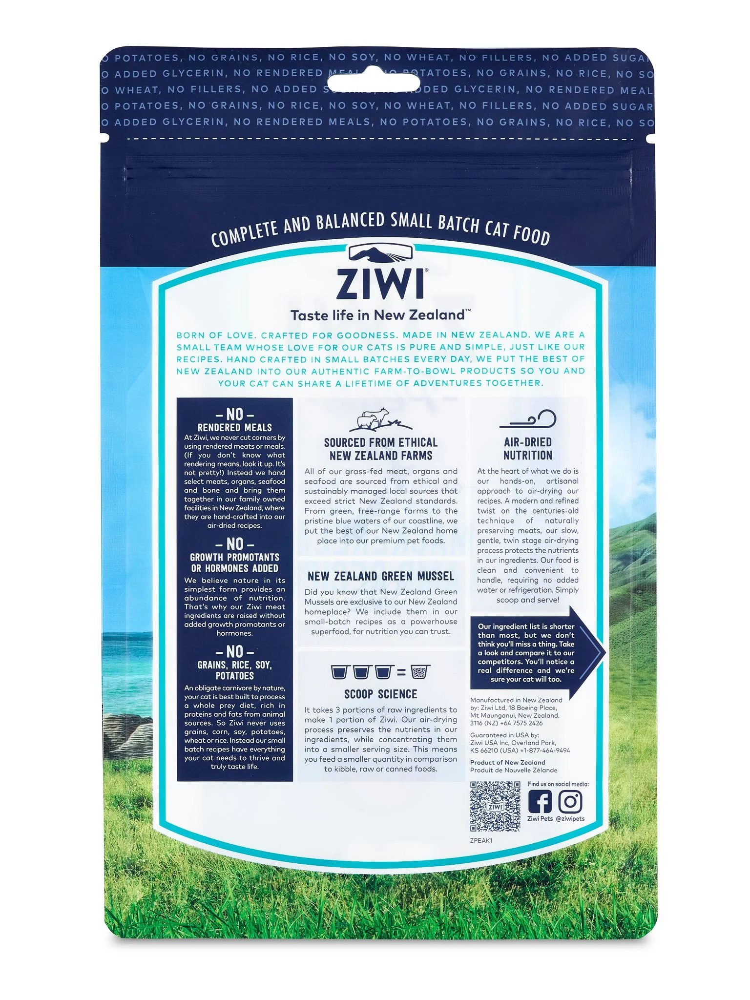Ziwi Peak Air Dried Grain Free Cat Mackerel & Lamb - Image 4