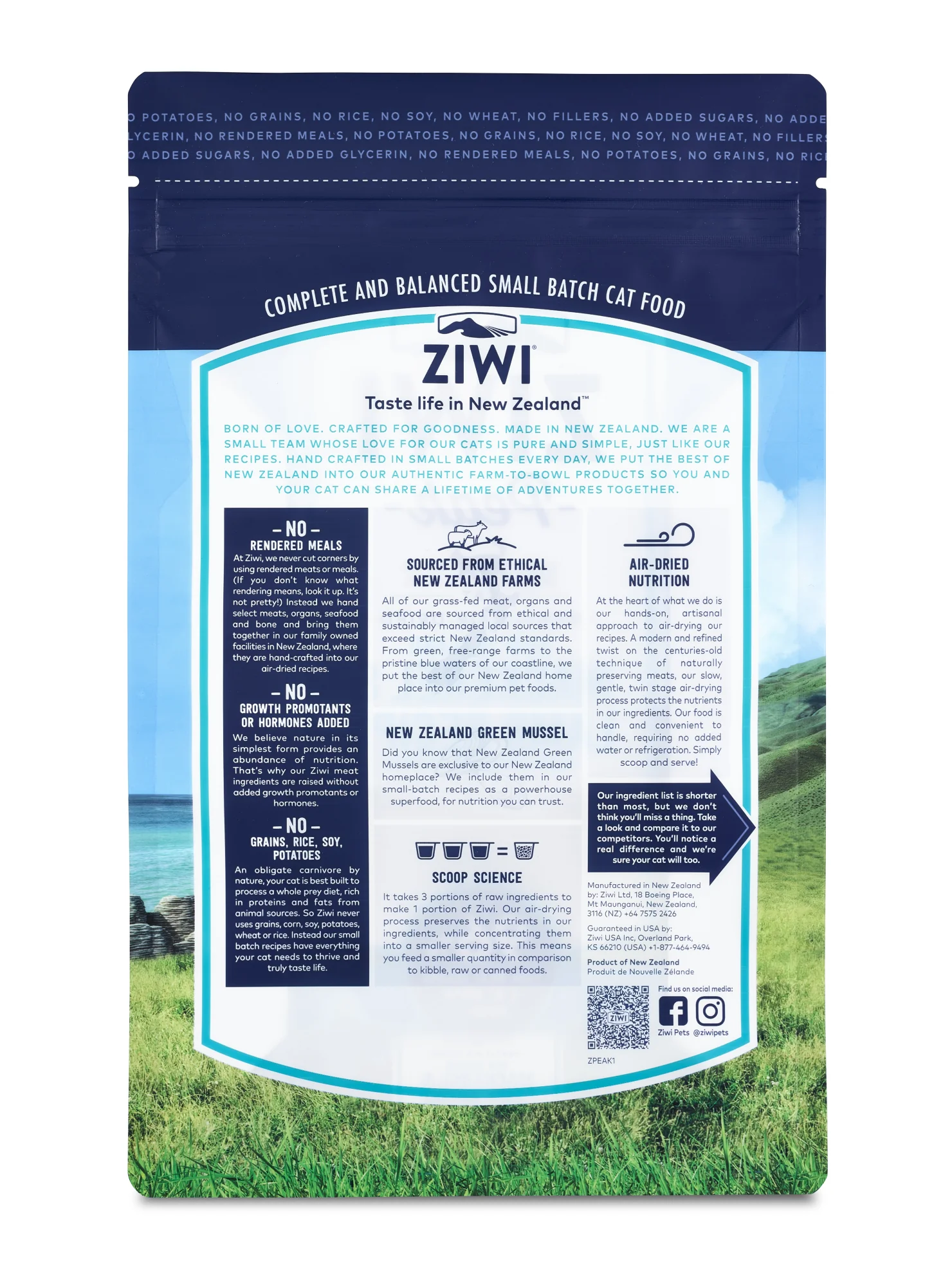 Ziwi Peak Air Dried Grain Free Cat Mackerel & Lamb - Image 6